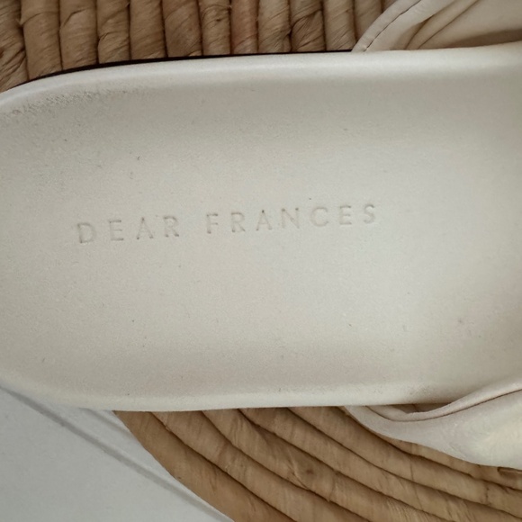 NEW Dear Frances Tye Slide Sandal in Chalk Cream 9 - Picture 8 of 10